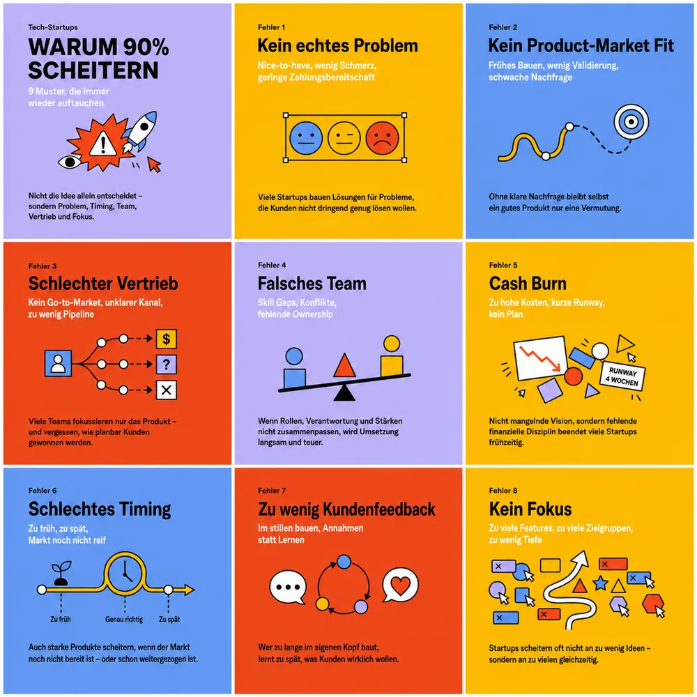 LinkedIn carousel in the Sketch Pop design: vibrant sketchnote infographic in bold colors